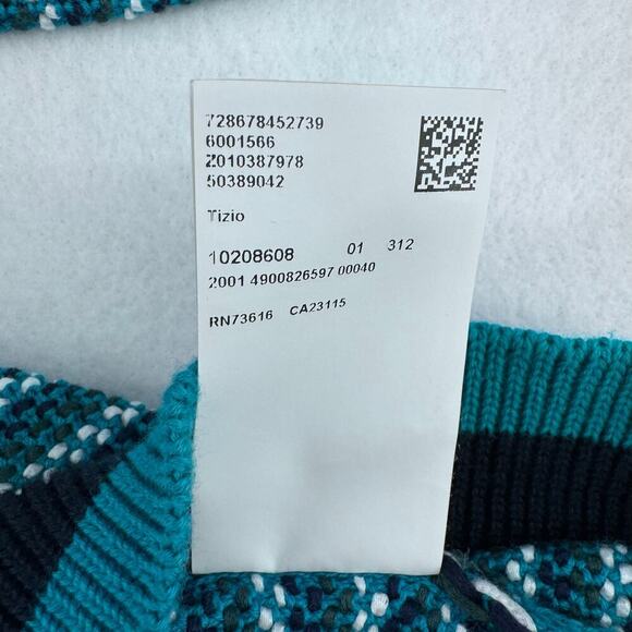 Hugo Boss Mens Sweater Size XL Cable Knit Italian Yarn Crew Neck Pullover green - Picture 7 of 8